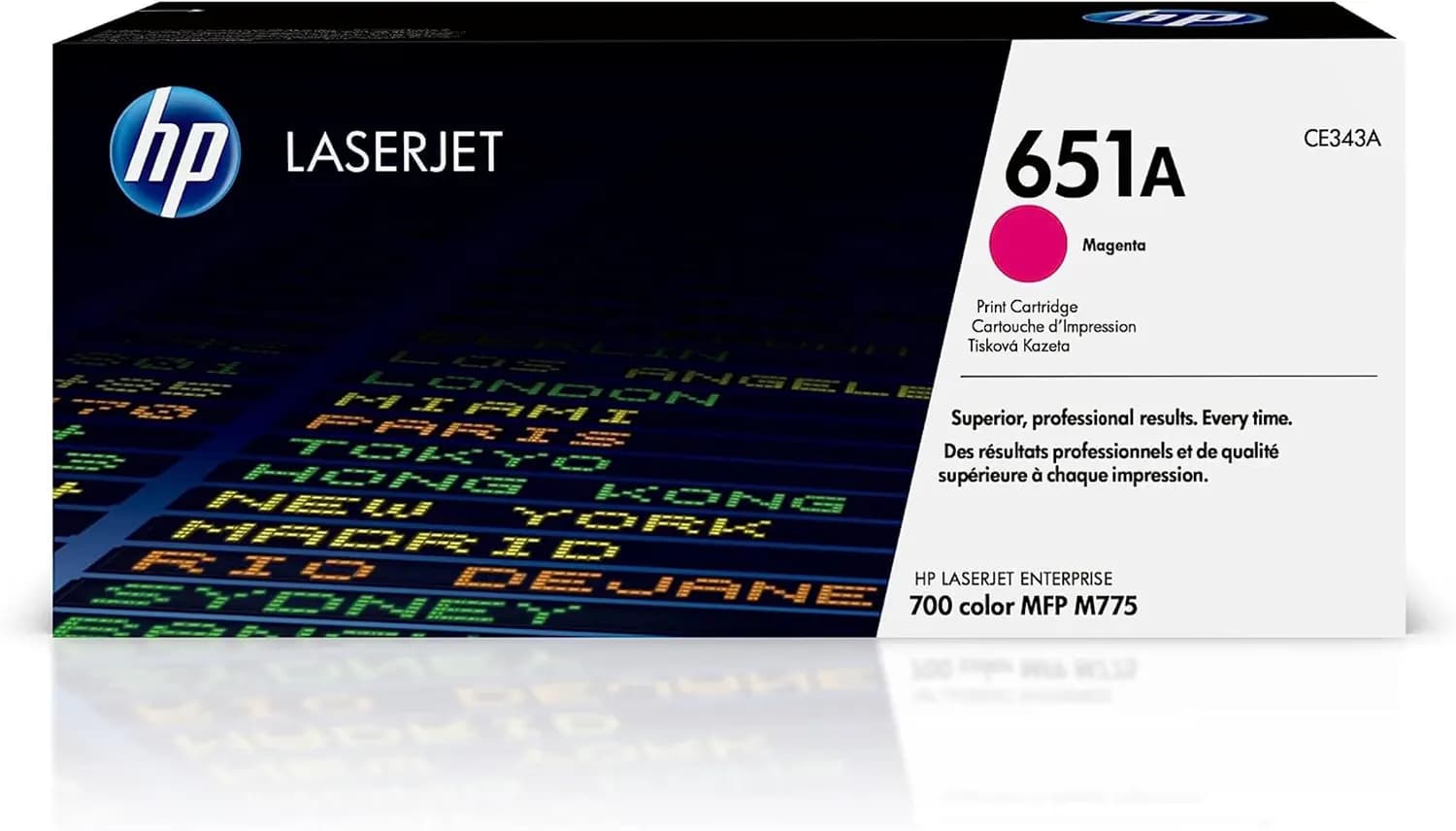 HP 651A CE343A Magenta, Cartucho Tóner Original, de 16.000 páginas, para impresoras LaserJet Enterprise 700 Color MFP M775, MFP M775dn, MFP M775f, MFP M775z, MFP M775z+ — Tóners originales